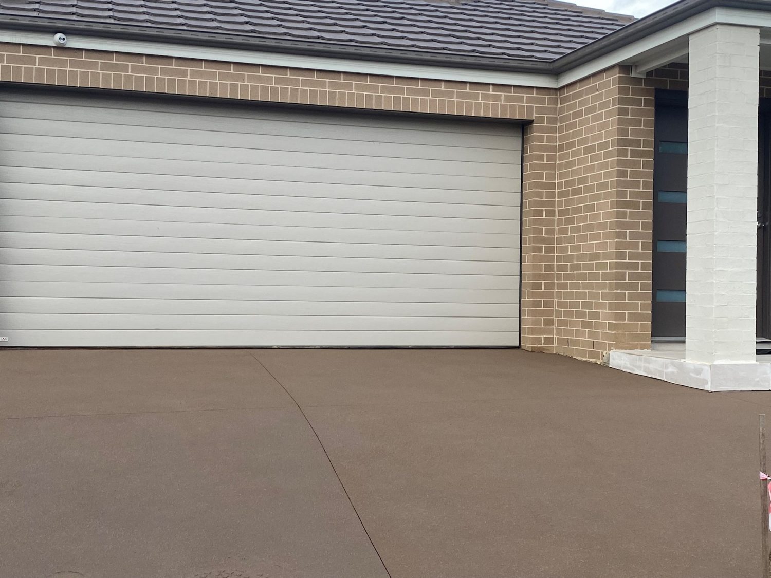 Concrete resurfacing in Brown, driveway resurfacing at a home in Austral, Sydney