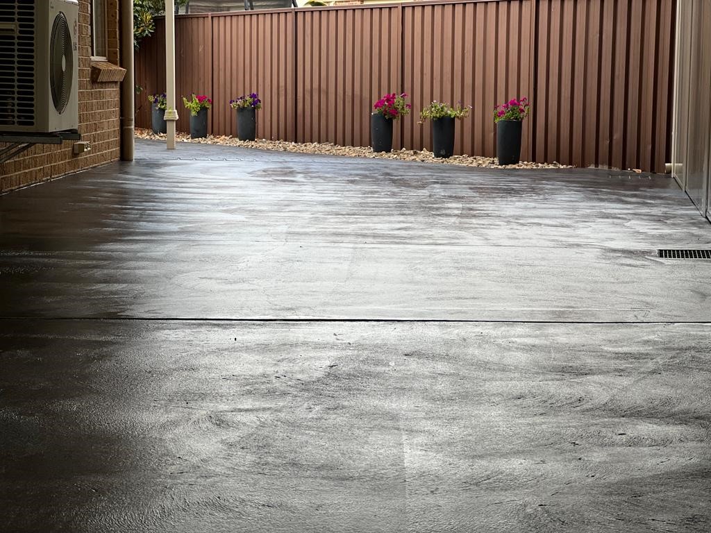 Concrete resurfacing in Charcoal, driveway resurfacing at a home in Glenmore Park, Sydney